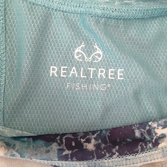 Realtree Fishing Woman's Top Size XL Long Sleeve Blue/Gray Recycled Polyester - Picture 9 of 9